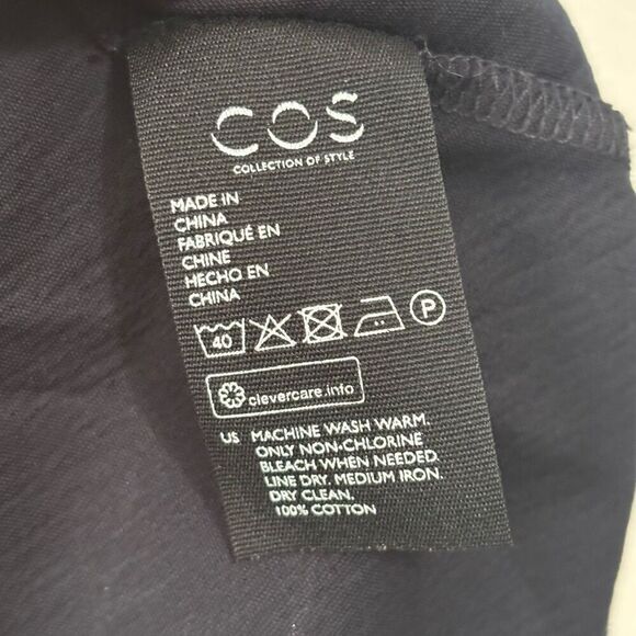 COS Black Peplum Long Sleeve Top XS - Picture 3 of 5